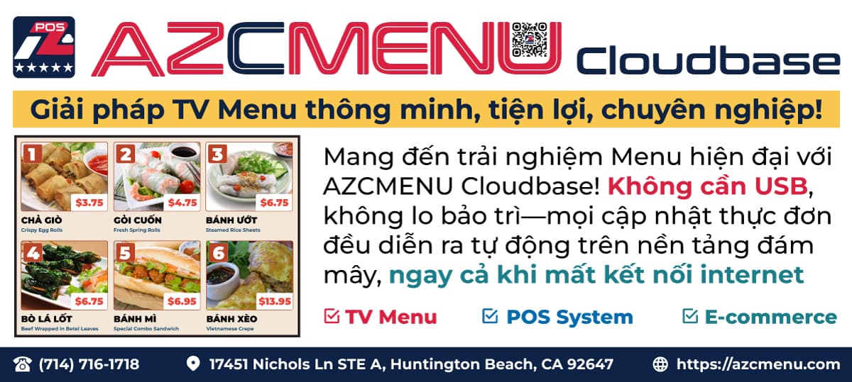AZCMENU Cloudbase: Giải pháp TV Menu thông minh, tiện lợi, chuyên nghiệp!